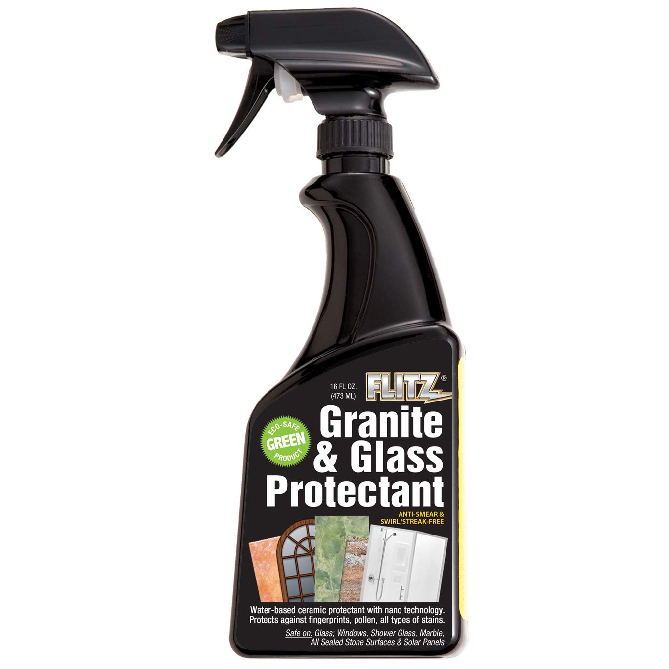 Flitz Granite and Glass Protectant - Advanced Ceramic Sealer for Countertops, Glass, Stainless Steel & Appliances - Protects Against Fingerprints, Stains & Scratches - 16 oz (12 Pack) - Perfect for Kitchen Countertops, Bathroom Vanities & Commercial Surfaces