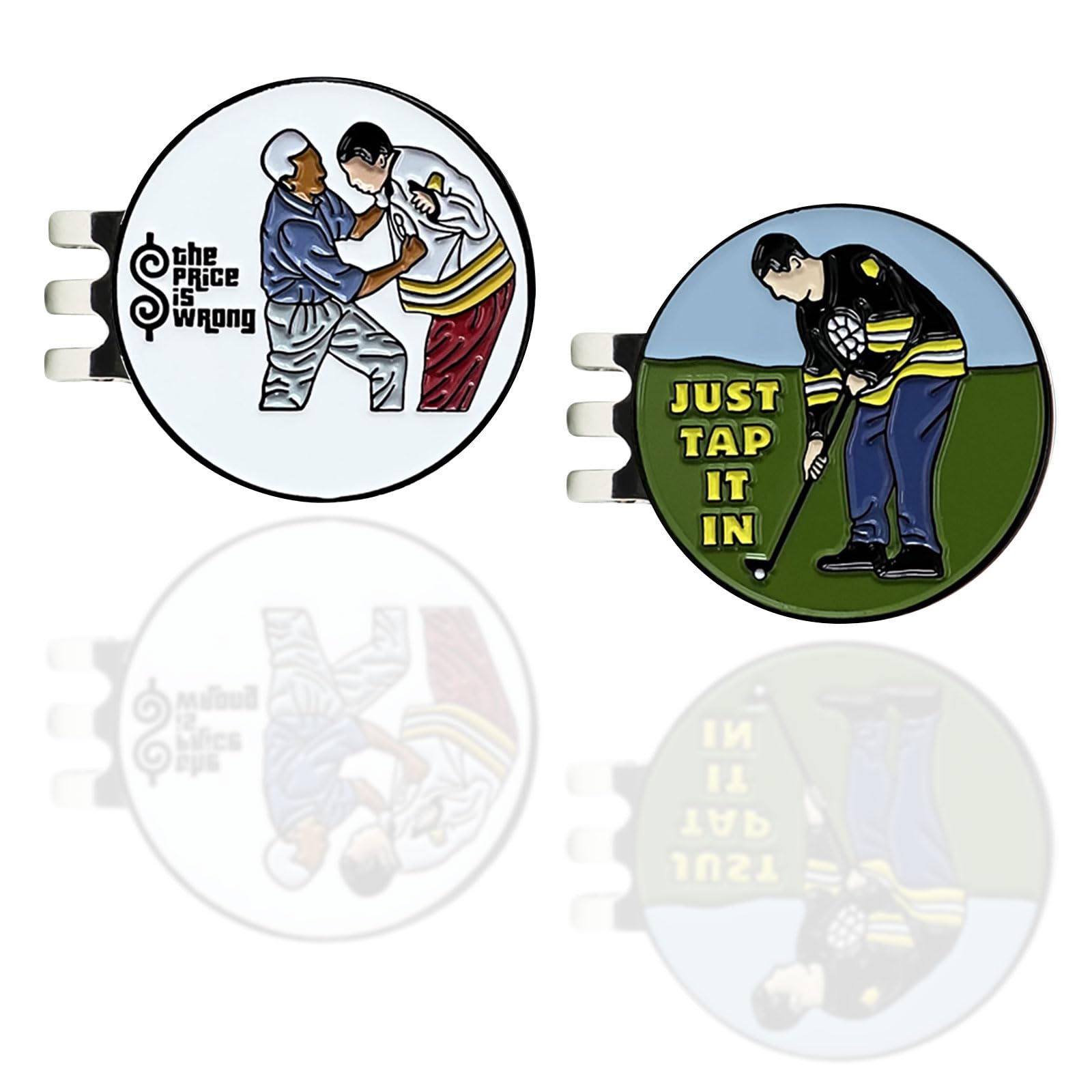 2Pcs Magnetic Golf Ball Marker & Hat Clip Set - Durable Golf Accessories for Men & Women - Perfect for Golf Hats, Bags & Gifts - Fun Unique Golf Gifts for Golf Lovers (Ideal for Course Play & Practice)