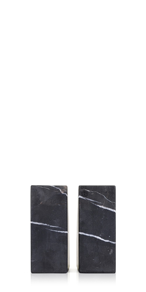 Elegant Nero Marble Cloud Bookend - Stylish Book Holder for Home Office & Library Decor - Perfect for Organizing Books, Shelves, and Desks