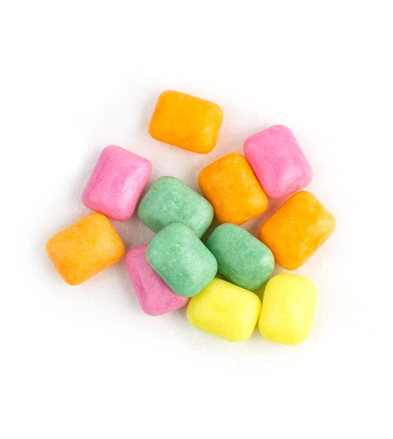 HolanDeli Mini Fruit Chewing Gum with Mints - Tiny Size Bubble Gum (Pack of 5) - Perfect for Travel, School & Office Snacks