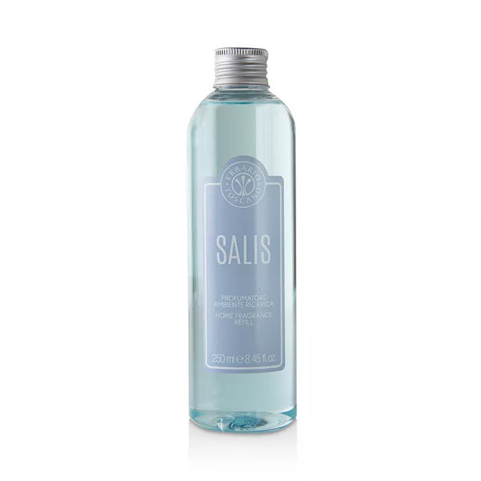 Erbario Toscano Salis Home Fragrance Diffuser Refill 250ml - Aromatic Reed Diffuser for Living Room, Bedroom & Office - Long Lasting Essential Oil Air Freshener