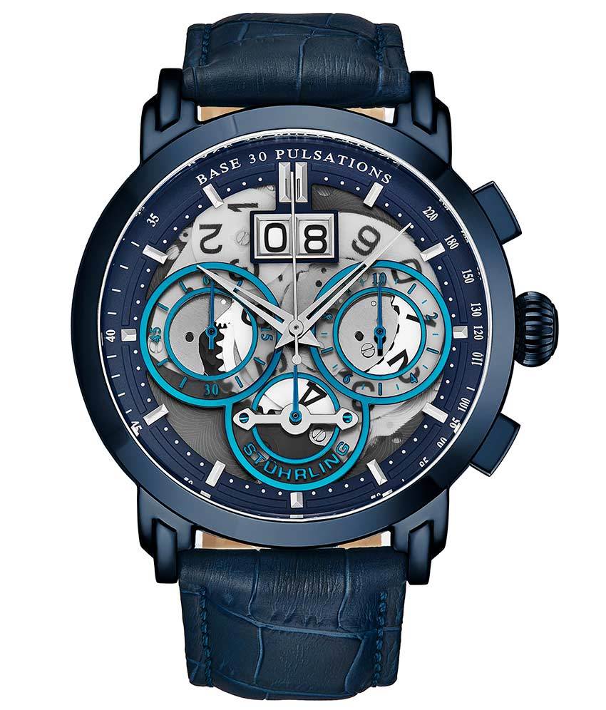 Blue Dial/Blue Case/Blue Leather Strap