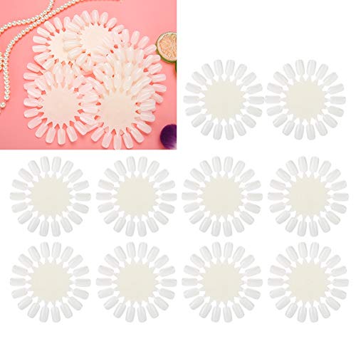 10Pcs Sunflower Shaped Nail Flower Wheels - False Nail Tips Display Stand, Gel Polish Palette & Nail Art Practice Cards for Home Salon | DIY Manicure, Nail Art Training, Professional Nail Technician Tools
