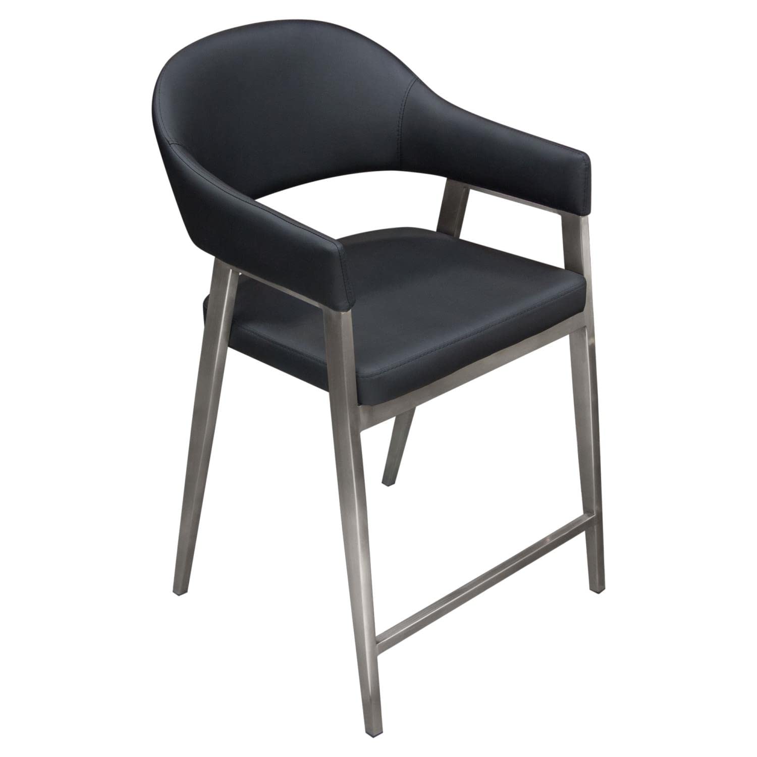 Diamond Sofa Adele Black Counter Stools Set of 2 - Perfect for Kitchen Islands, Breakfast Bars & Modern Dining Areas