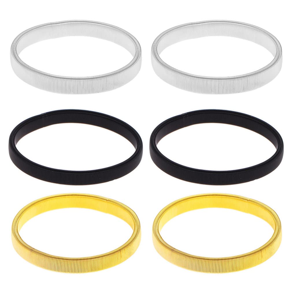 6pcs Men's Shirt Cuff Rings - Adjustable Sleeve Garters & Arm Bands for Formal Wear, Business Attire & Wedding Outfits - Elastic Shirt Sleeve Holders for Men - Perfect for Office, Parties & Special Occasions