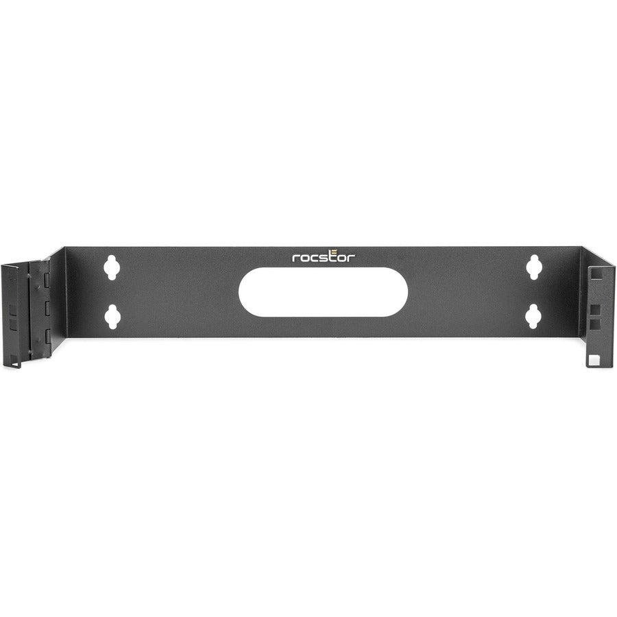 2U 19 Inch Wall Mount Bracket for Patch Panels - Heavy Duty Hinged Rack Mount Bracket with Adjustable Depth - Perfect for Server Racks, Network Cabinets & Data Center Installations