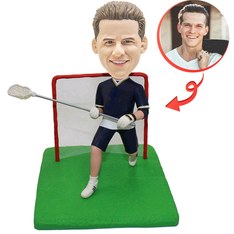 Custom Lacrosse Player Bobblehead - Personalized Sports Figurine Gift for Fans & Athletes - Perfect for Birthdays, Team Celebrations & Home Decor