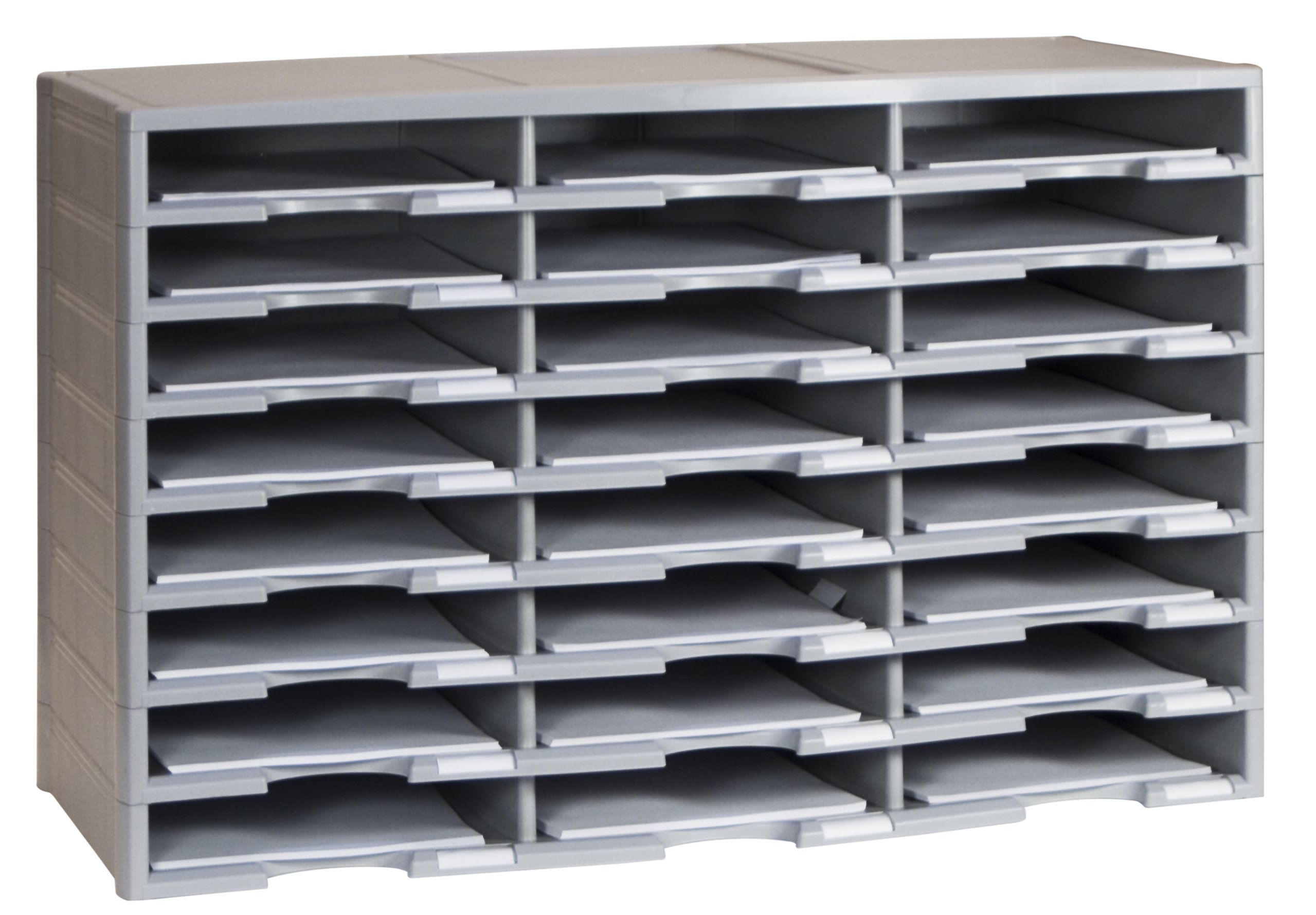 Storex 24 Compartment Organizer - Plastic Storage Box with Dividers for Office Supplies, Crafts, Jewelry & Small Parts | Perfect for Home, Office & School Organization