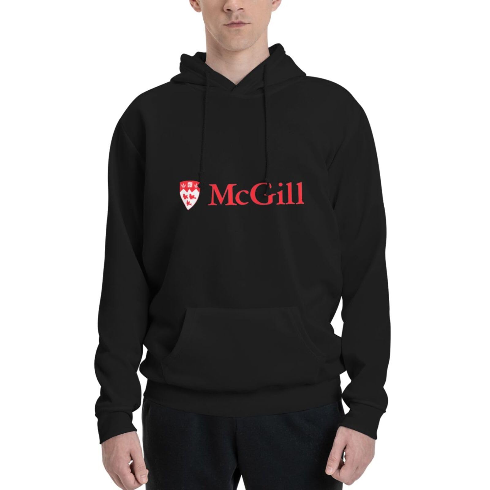 McGill University Women's Casual Hoodies - Soft Pullover Sweatshirt with Drawstring & Long Sleeves | Perfect for Campus Wear, College Outfits & Cozy Loungewear