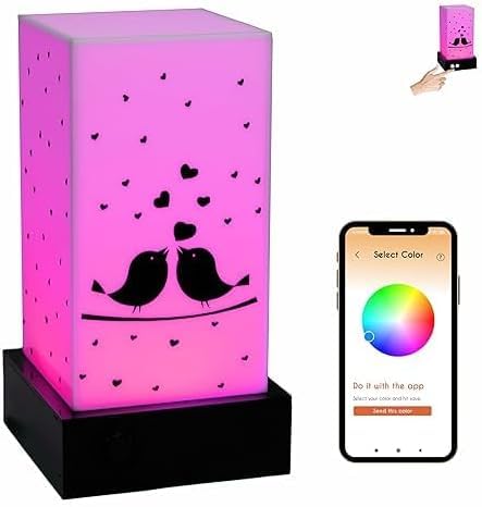ZOCI VOCI Telepathy® Friendship Lamp® – Wi-Fi Connected Touch Lamp for Long Distance Relationships, Family & Friends | Romantic Gift for Couples, Heartwarming Home Decor for Loved Ones Apart | Perfect for Bedrooms, Living Rooms & Long-Distance Connection Moments