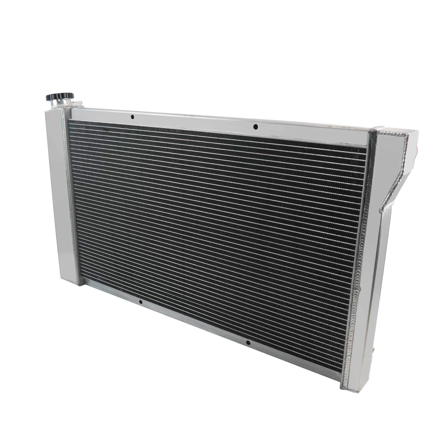 High-Performance Aluminum Radiator for 1967-1972 Chevy GMC C10 C20 C30 K10 K20 K25 Trucks & Blazer - 3 Row Core with Fan Shroud - Perfect for Pickup, Suburban & Van Upgrades