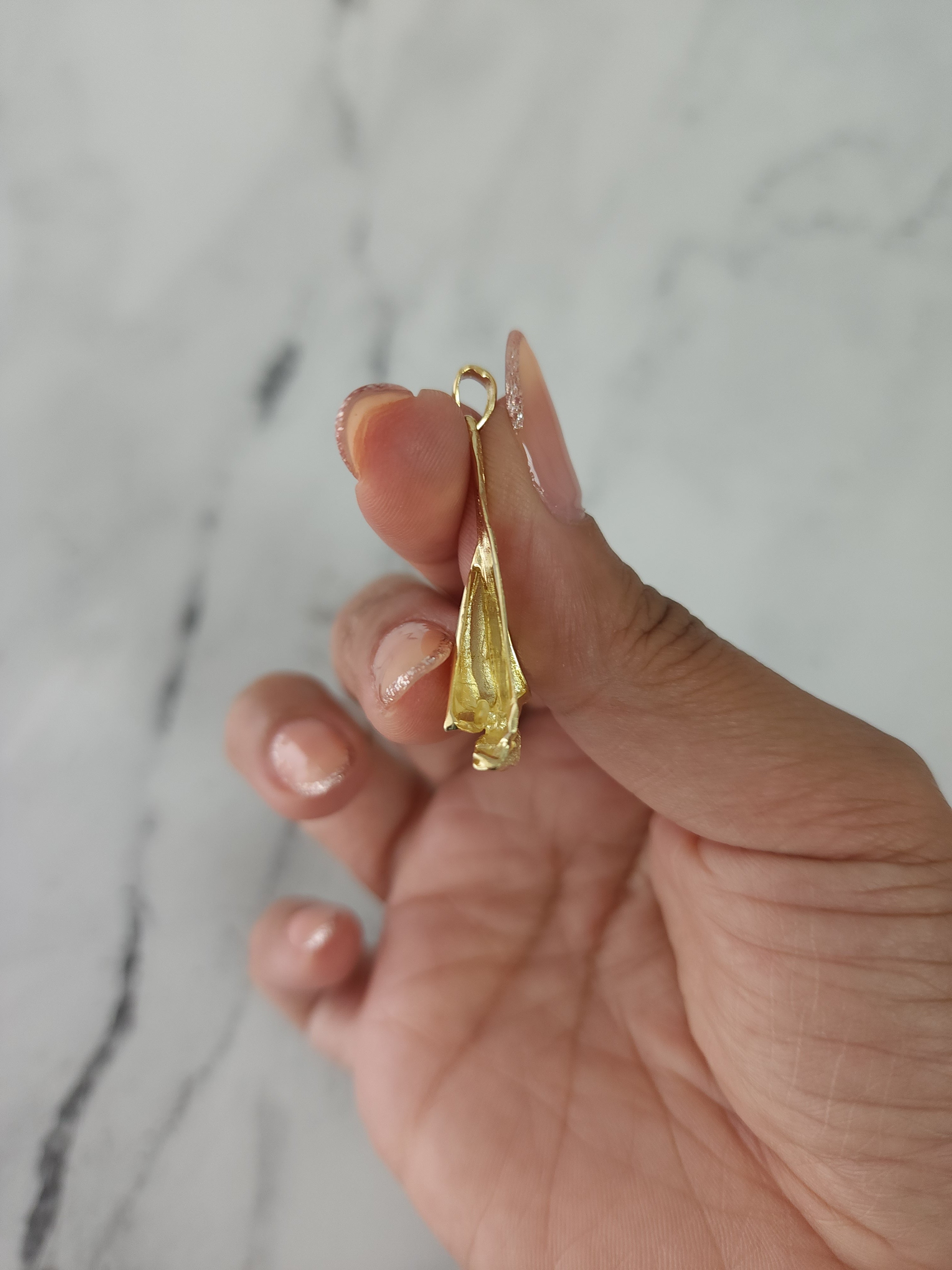 14k Yellow Gold Polished & Sand Textured Sailboat Pendant Necklace - Perfect for Nautical Lovers, Beach Weddings & Summer Fashion Accessories