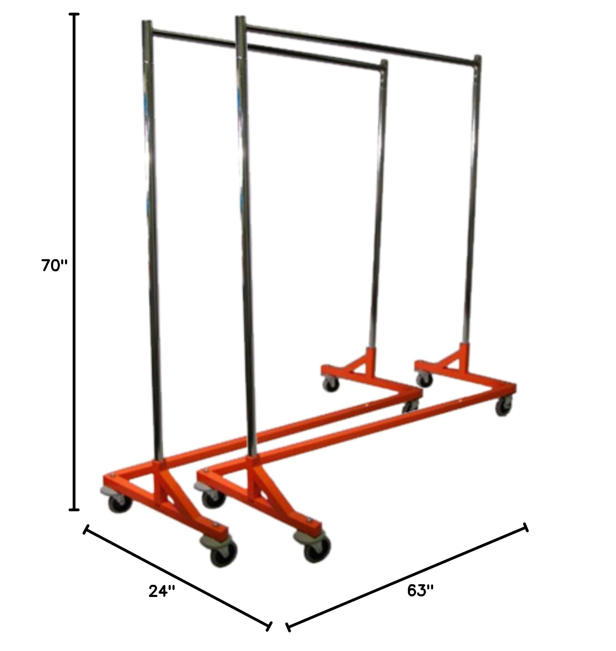 Heavy Duty Rolling Z Rack Garment Rack - Adjustable Nesting Base for Clothes, Dresses & Coats - Perfect for Retail Stores, Boutiques & Home Closet Organization