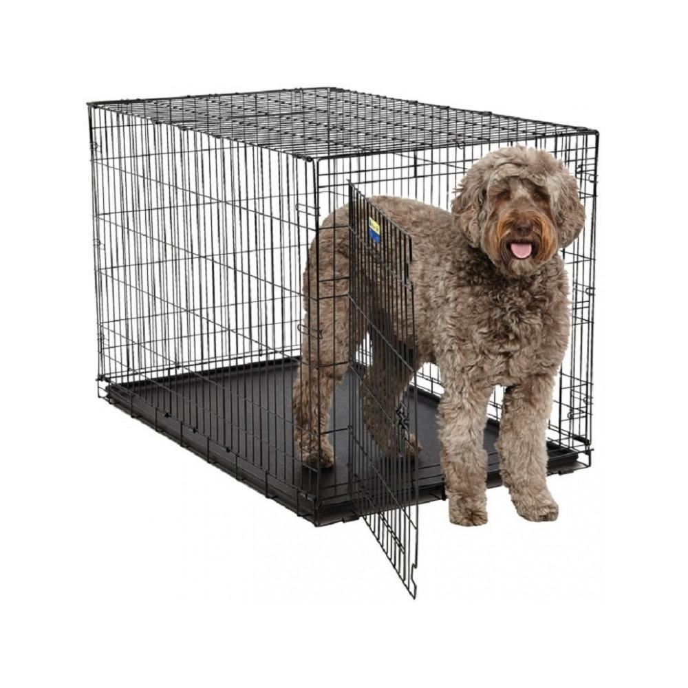 Premium Contour Dog Crate - Heavy Duty & Ventilated Pet Kennel for Large Dogs | Indoor & Outdoor Use | Perfect for Travel, Training & Home Security