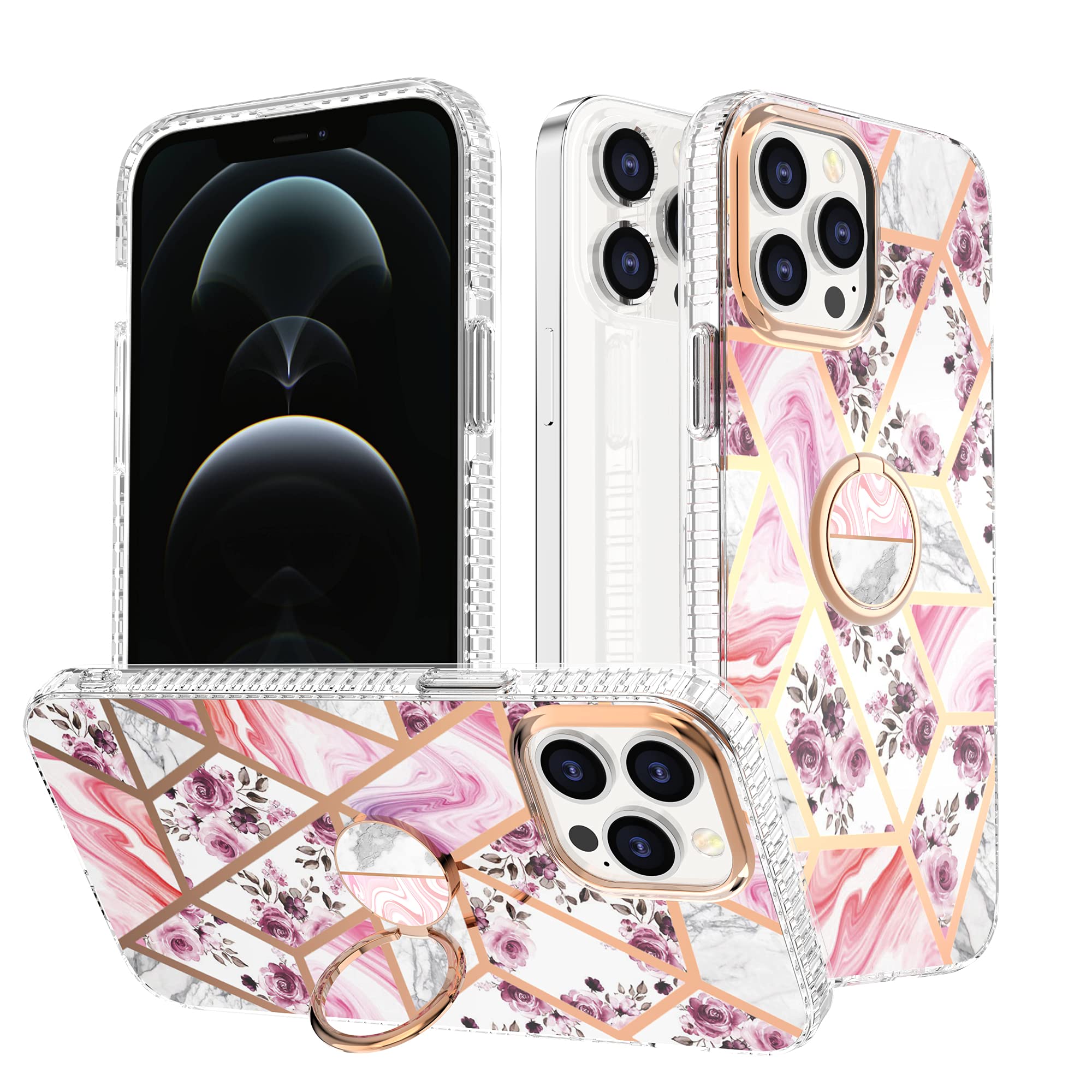 360° Rotatable Ring Stand Shockproof Case for iPhone 13 Pro Max (2021) 6.7