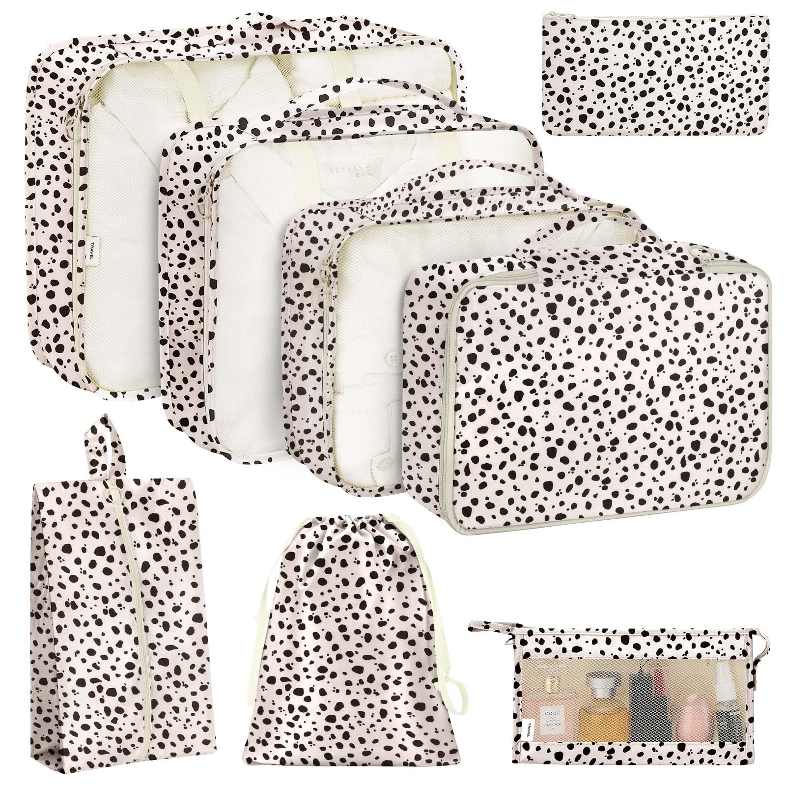 KPX 8-Piece Travel Packing Cubes Set - Luggage Organizer for Clothes, Shoes & Cosmetics - Large Toiletry Bag for Efficient Packing - Perfect for Vacation, Business Trips & Weekend Getaways