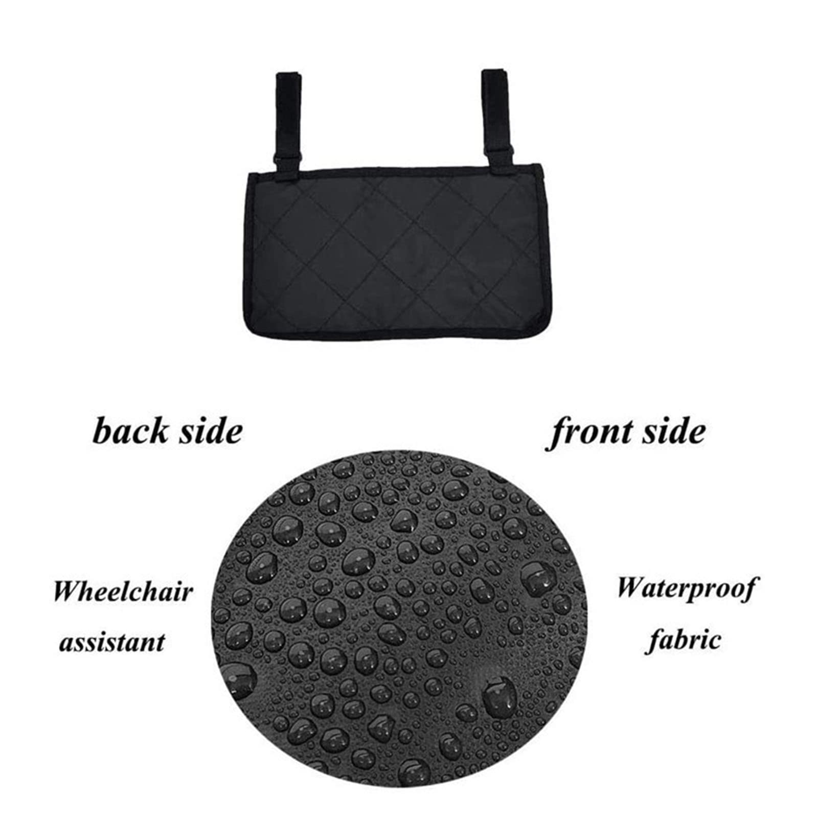 Waterproof Wheelchair Side Storage Bag - Multifunctional Organizer for Walkers, Rollators & Scooters - Durable Armrest Pouch for Daily Essentials - Perfect for Outdoor Activities, Shopping & Travel