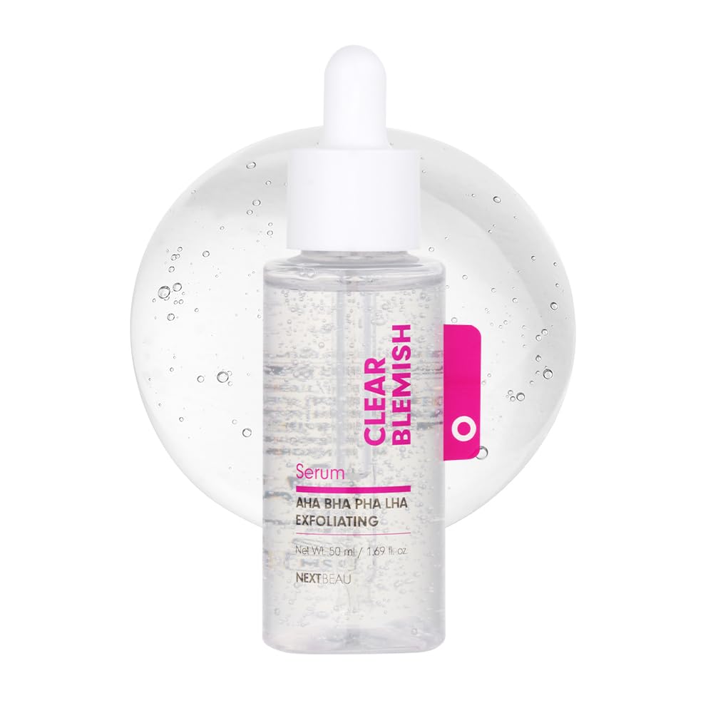 Clear Blemish Serum 1.69 fl.oz - AHA/BHA Facial Ampoule & Peel Treatment | Korean Skincare for Acne & Dark Spots | Daily Brightening & Exfoliating Routine