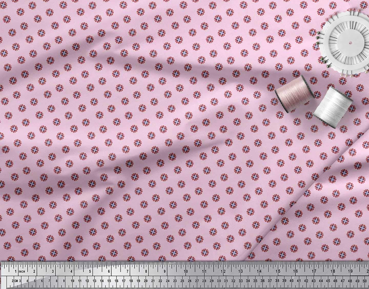 Soimoi Moss Georgette Brown Fabric by The Yard - 42 Inch Wide Artistic Floral Shirting Material for Dresses, Blouses & DIY Crafts - Printed Whimsical Floral Design Fabric for Sewing & Fashion Projects