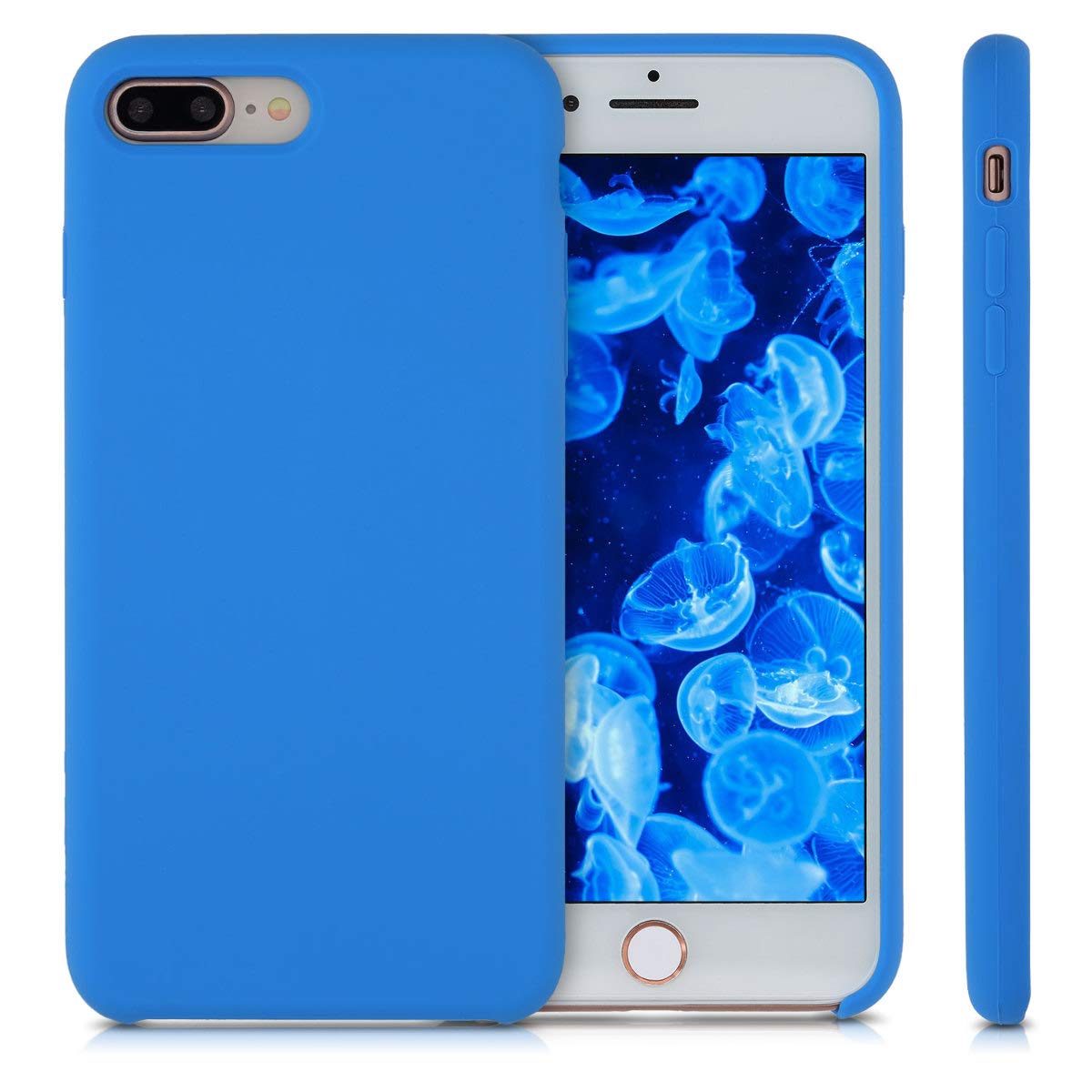 kwmobile Premium TPU Silicone Case for Apple iPhone 7 Plus/iPhone 8 Plus - Soft Protective Phone Cover in Sea Breeze Color - Perfect for Everyday Use, Work & Travel Protection