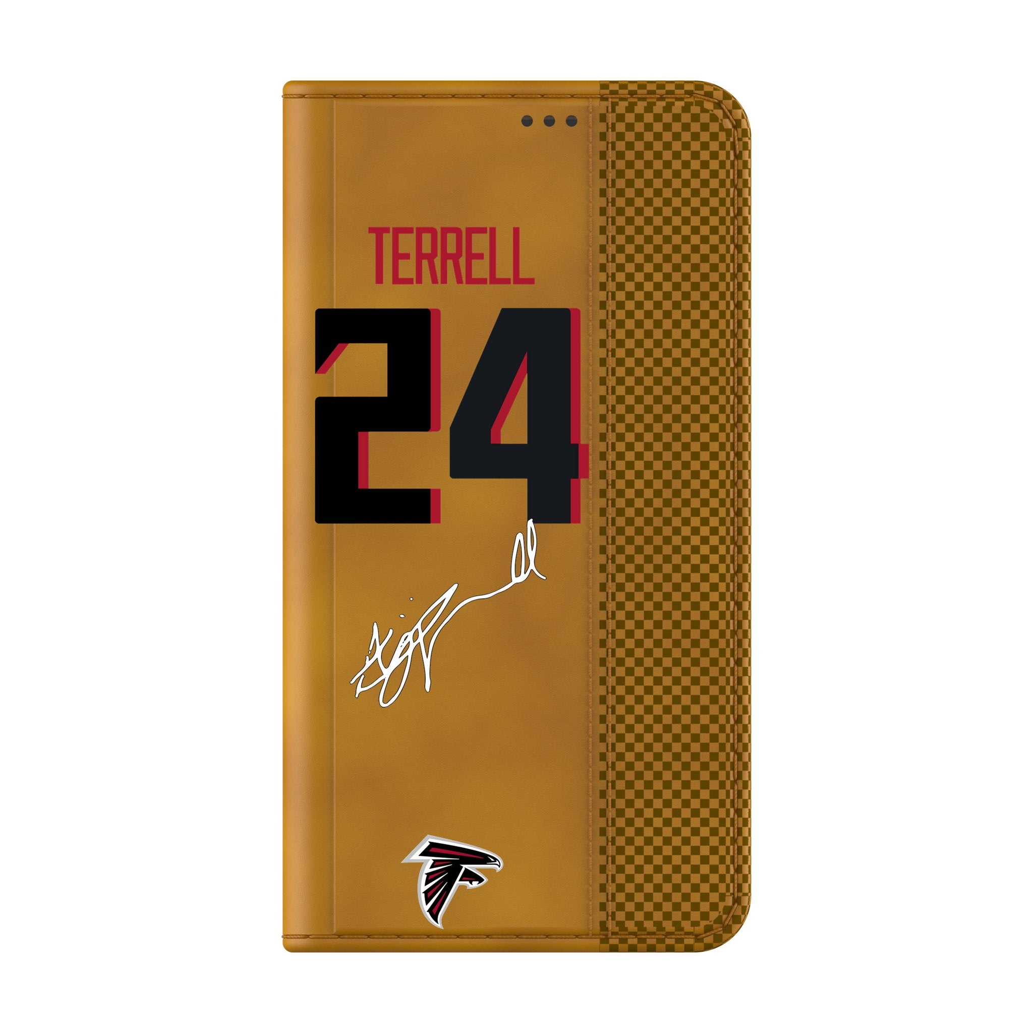 A.J. Terrell Atlanta Falcons 24 Game Tactic Folio Phone Case for Samsung Galaxy S21/S22/S23 - Durable NFL Football Protective Cover with Card Holder - Perfect for Game Day & Everyday Use