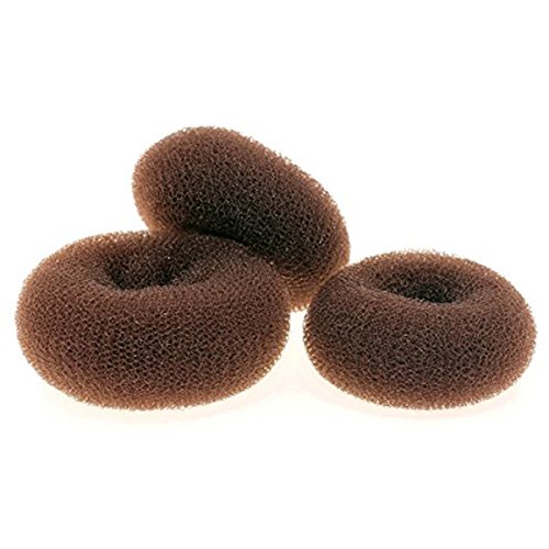 3pcs Hair Donut Bun Maker Set - Round Chignon Styler Hair Ring for Women (Size S/M/L, Coffee Brown) - Perfect for Updos, Weddings & Everyday Styling