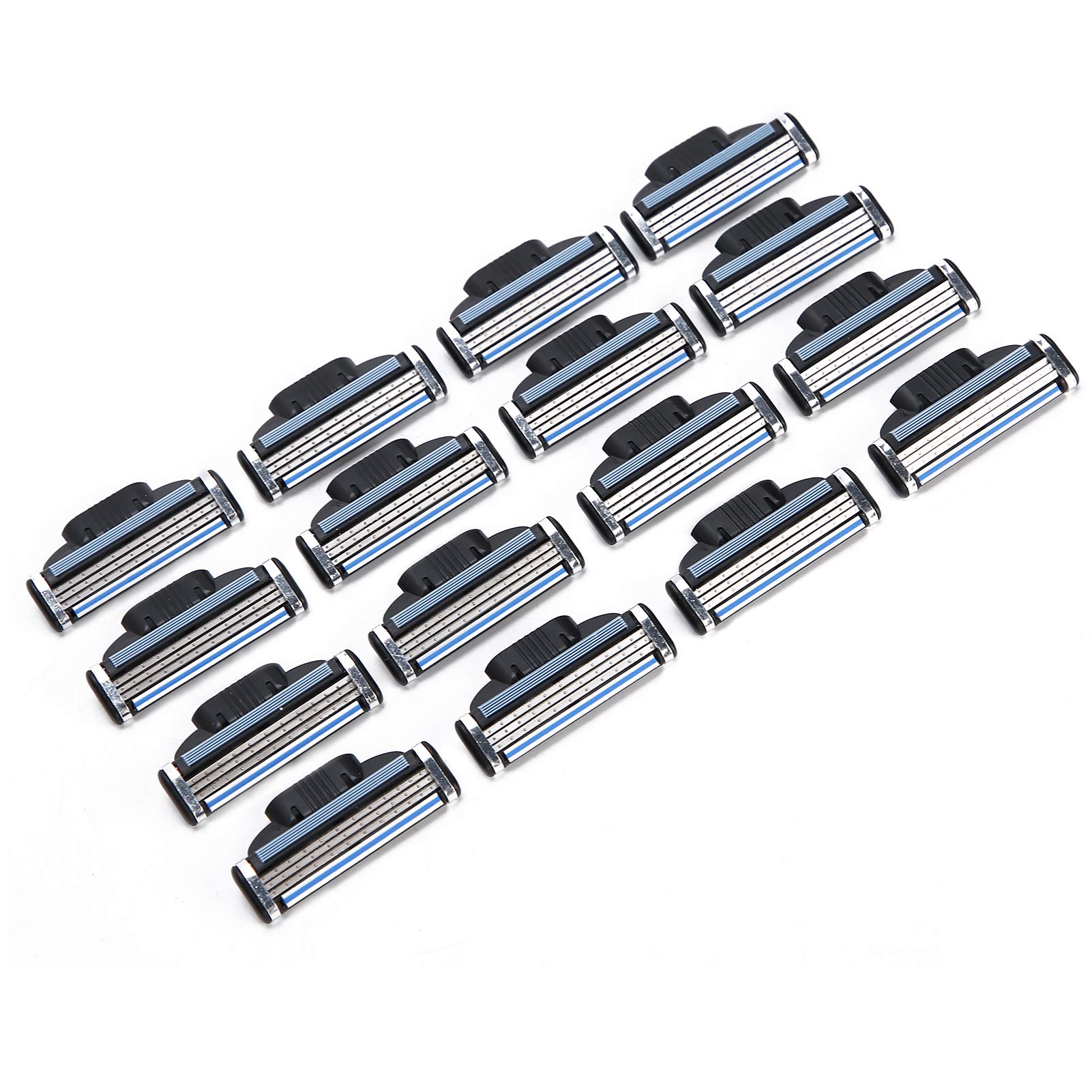 3-Layer Men's Barber Razor Blades - Double Lubrication Strip, 16-Pack for Professional Salon & Home Shaving | Smooth Shave for Beards & Body Hair