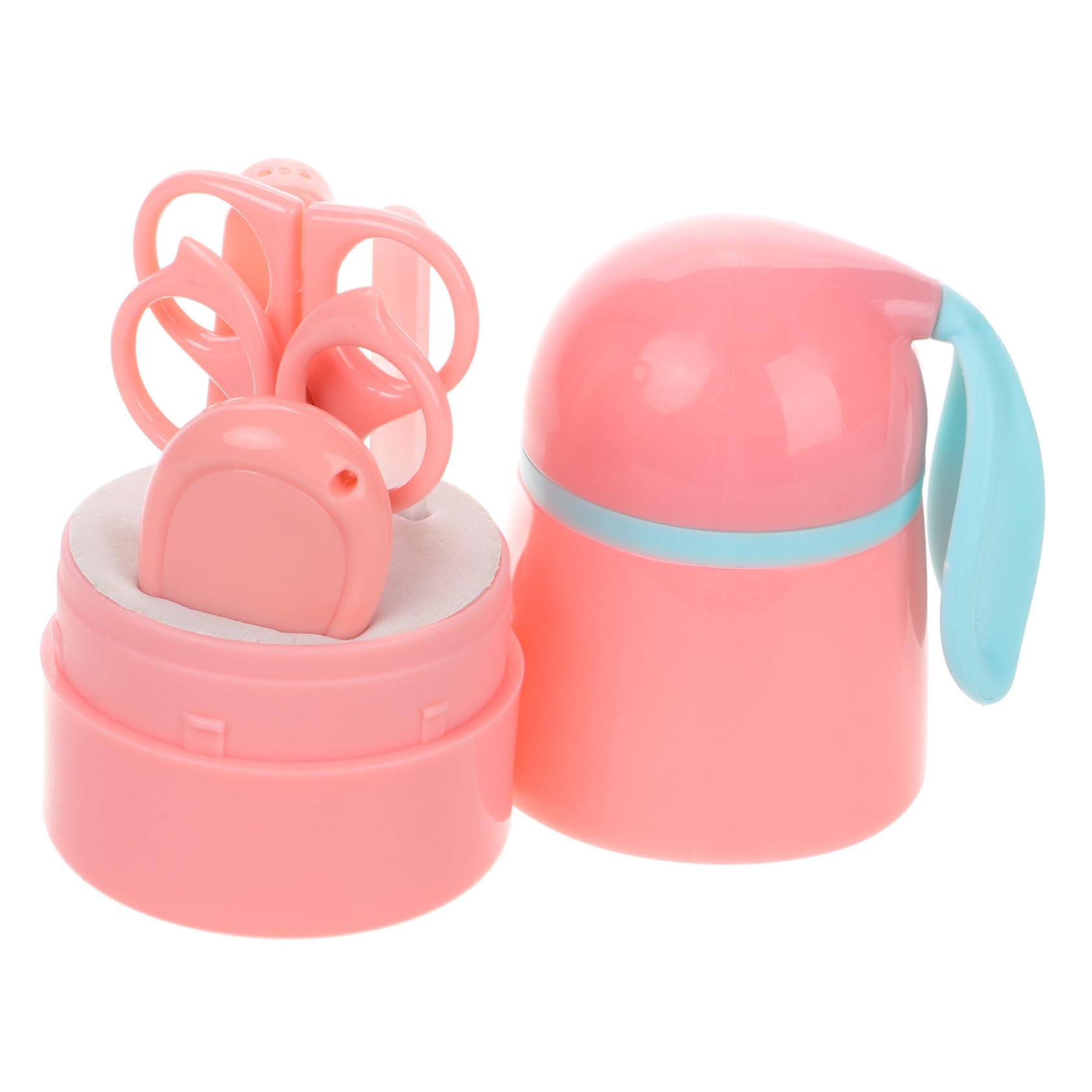 Premium Nail Clipper Set with Nail File - Professional Manicure & Pedicure Kit in Pink Plastic - Perfect for Home, Travel, and Salon Use