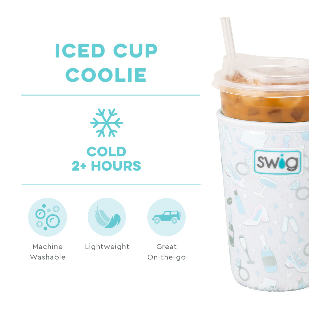 Bride to Be Medium Iced Cup Coolie - Insulated Tumbler for Bachelorette Parties, Bridal Showers & Wedding Celebrations