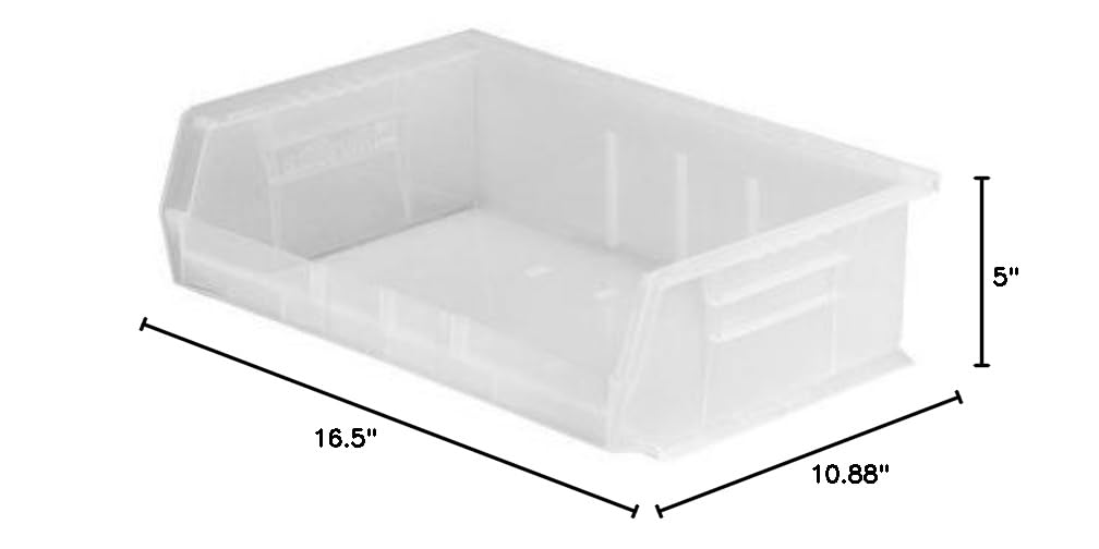 12-Pack Clear Plastic Storage Bins - 5