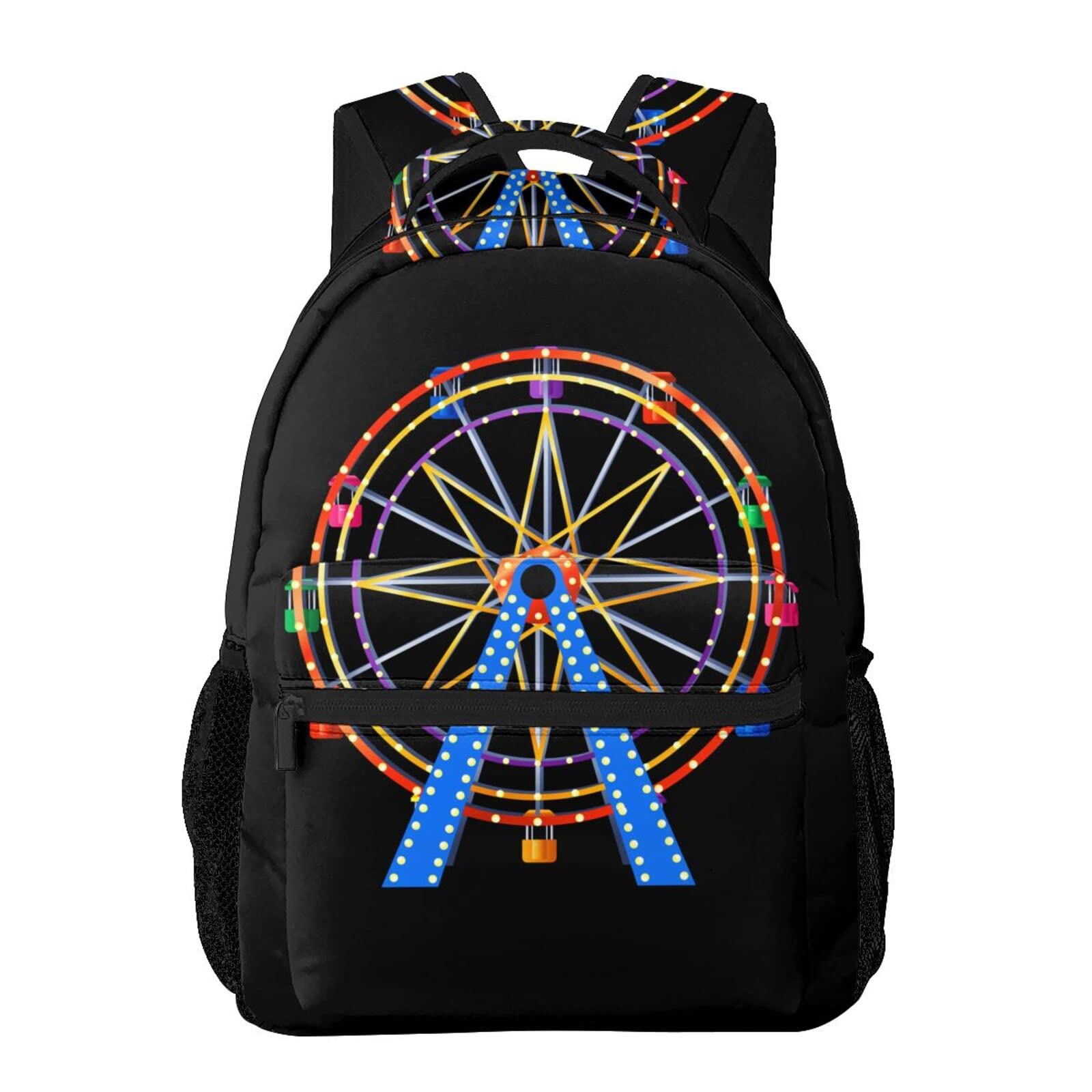 Ferris Wheel Casual Student Backpack - Lightweight Travel Backpack for School, College, Hiking & Outdoor Sports - Durable Book Bag for Daily Use & Adventure