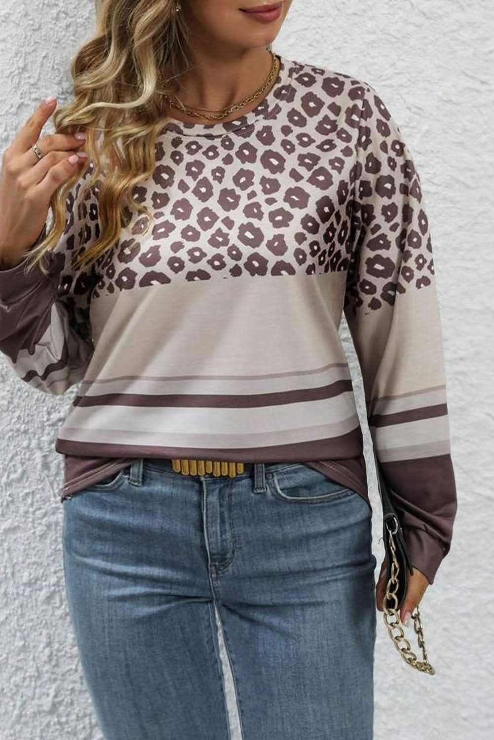 Stylish Plus Size Leopard Print & Striped Tops for Women | Trendy Casual & Party Wear | Perfect for Work, Date Night & Social Events