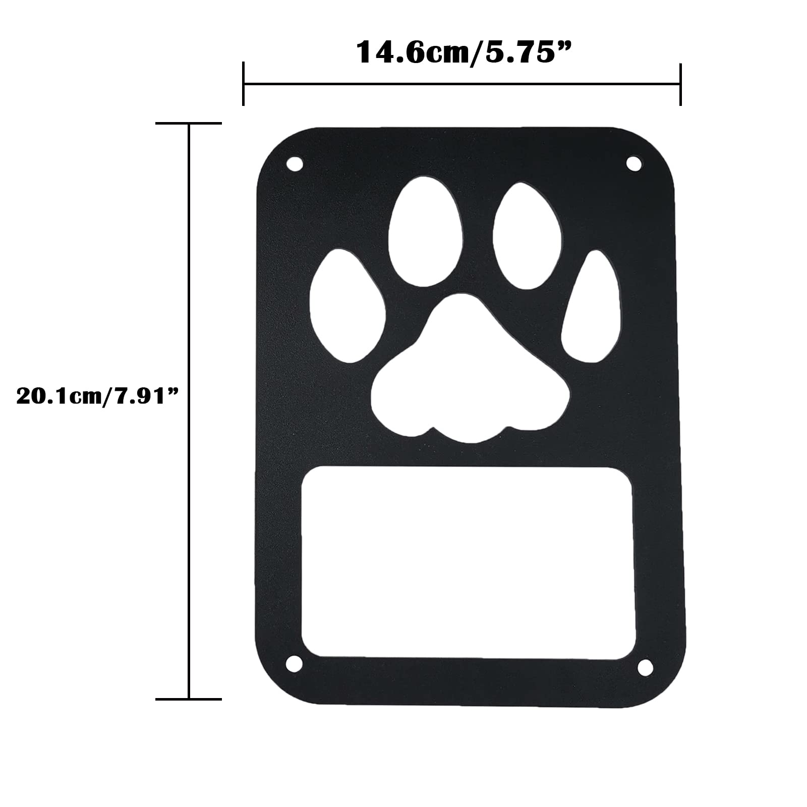 2-Pack Dog Paw Rear Tail Light Covers & Guards for 2007-2018 Jeep Wrangler JL JK - Durable Protective Accessories for Off-Road Adventures & Custom Styling