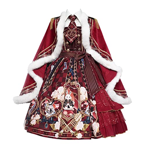 Slip Dress+shirt+cloak(red)
