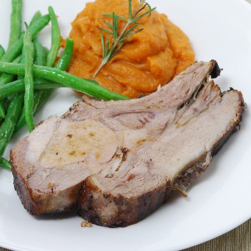 Premium Berkshire Pork 8-Bone Loin Rack Roast - 5.5 lbs (1 Rack) | Heritage Breed Pork for Gourmet Roasting, Holiday Dinners & Special Occasions