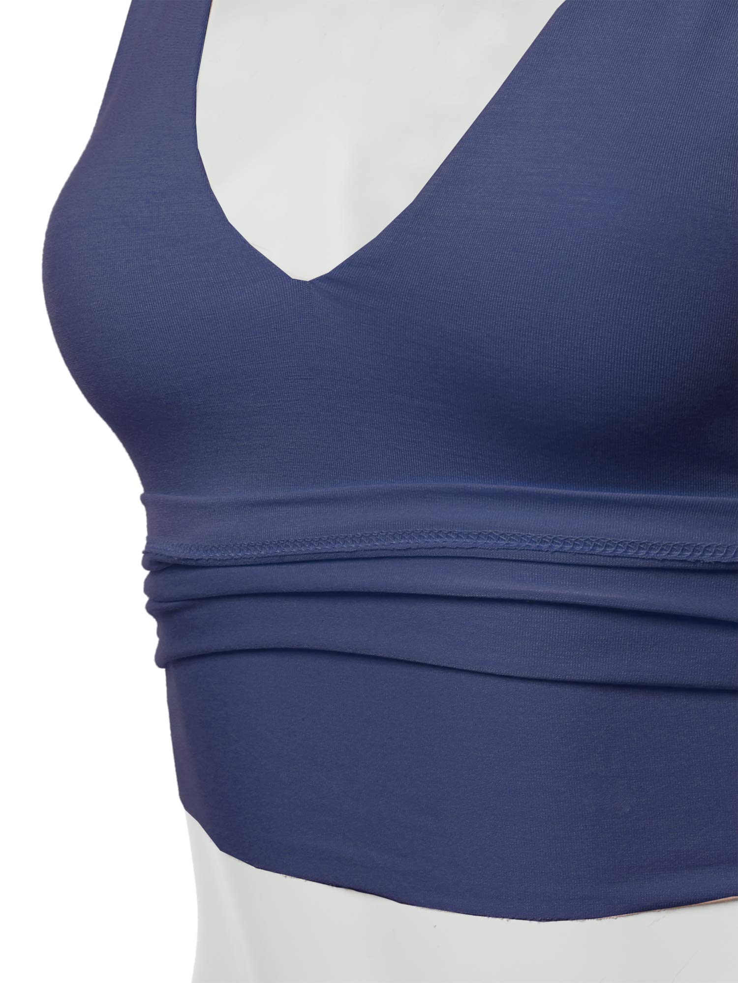 Emma Women's Solid Sleeveless V-Neck Ribbed Crop Tank Top - Summer Casual Wear, Beach Outfit, Yoga & Lounge Essential