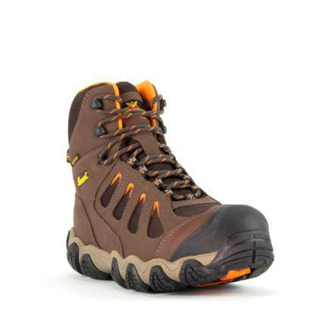 Crosstrex Series 6 Composite Toe Waterproof Hiking Boots for Men - Brown Work Boots for Construction, Outdoor & Heavy Duty Use