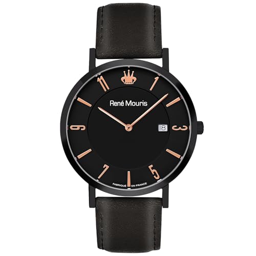 Black Dial - Black Case - Black Strap - Rose Gold Applique