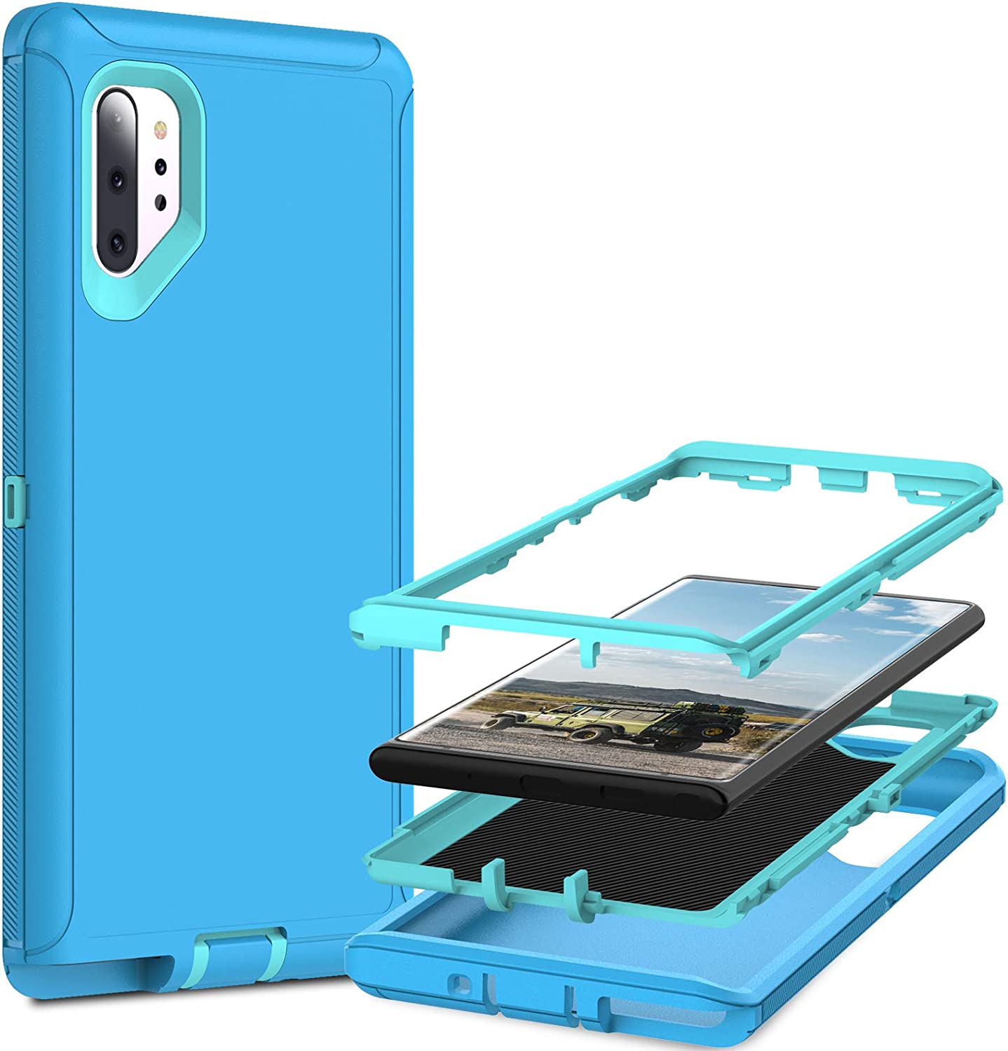 Samsung Galaxy Note 10 Plus Case - Shockproof Protective Phone Cover with Slim Fit Design in Pink/Violet - Perfect for Daily Use, Travel & Outdoor Activities