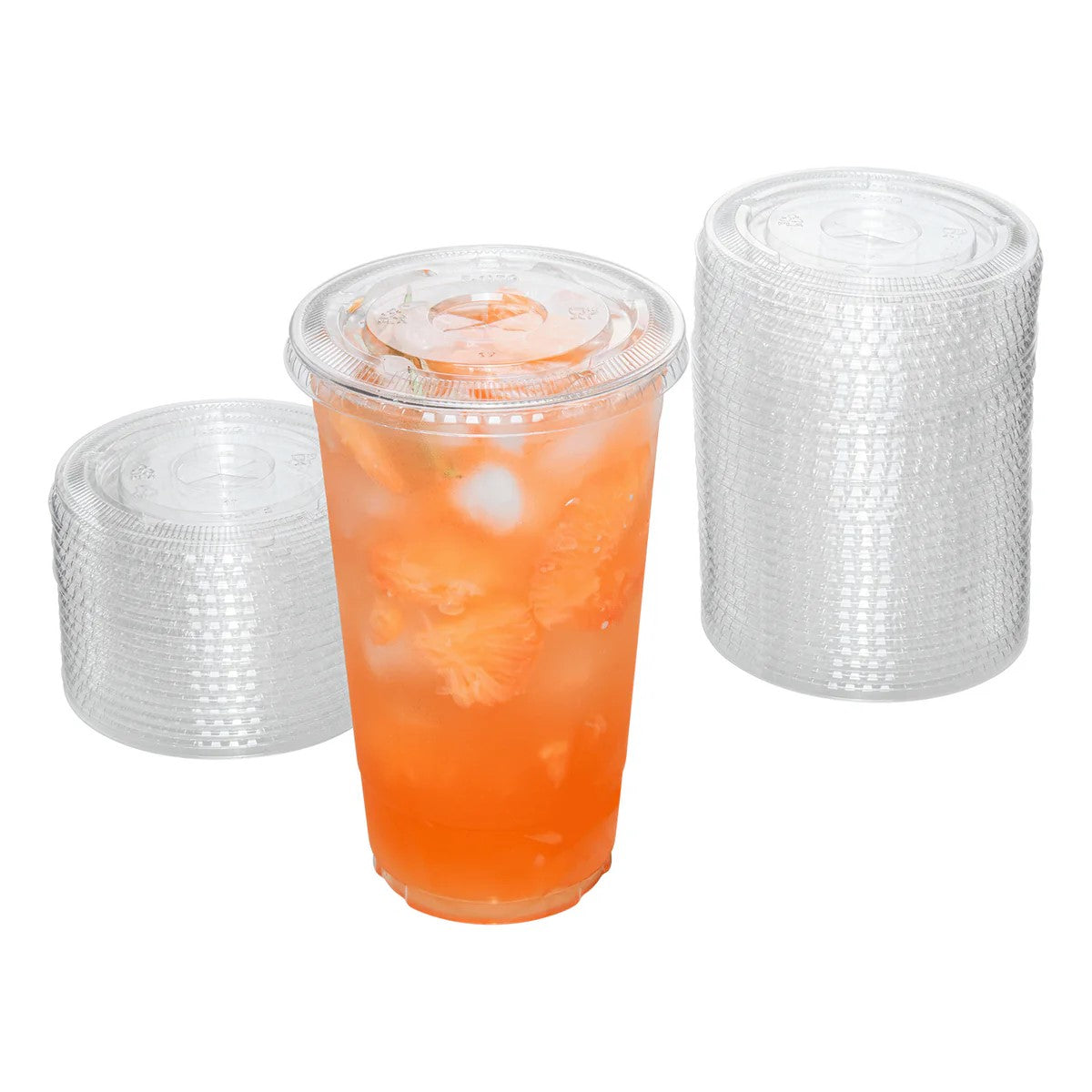 32 oz Flat Lids - 50 Count Bulk Pack | Perfect for Takeout Containers, Deli Cups & Food Storage
