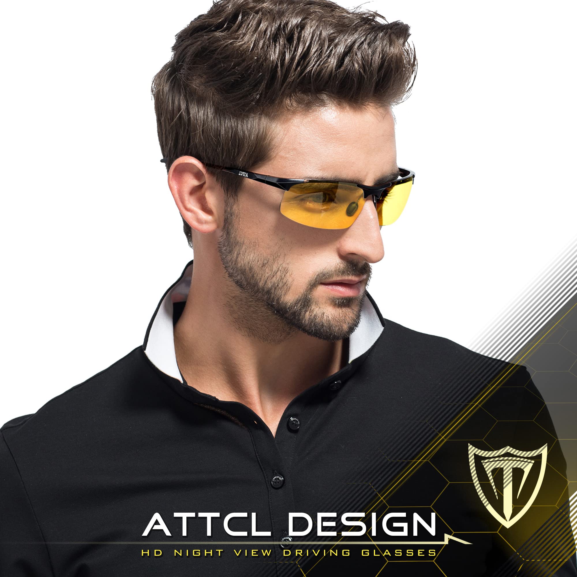 Men's Night Driving Glasses - Anti-Glare for Safe Night Driving