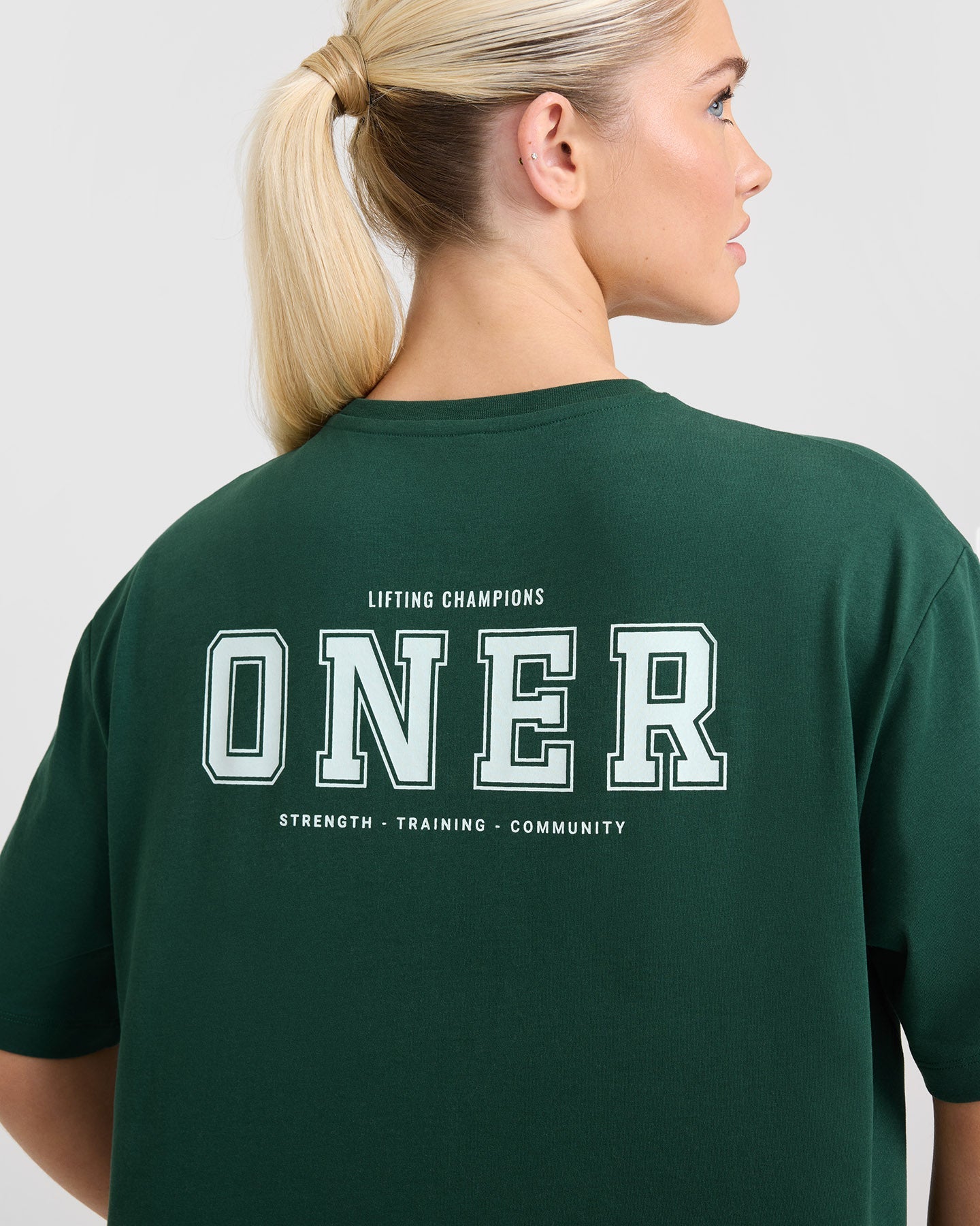 Classic Oversized Lightweight Cotton T-Shirt for Men & Women with Printed Logo - Soft Breathable Casual Tee - Perfect for Streetwear, Lounge & Everyday Wear (Racing Green)