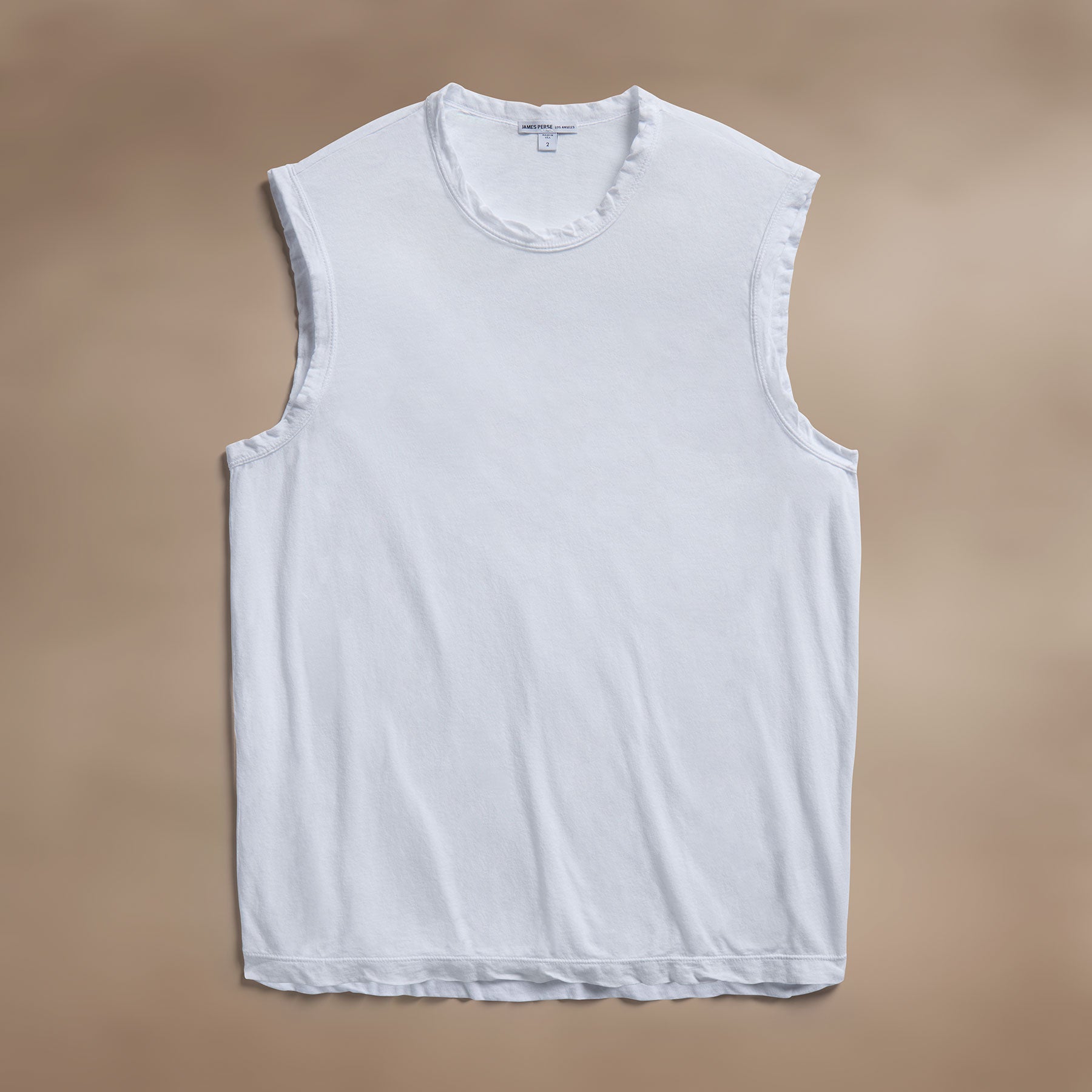 LA Muscle Tank Top for Men - White Cotton Workout Shirt for Gym, Running & Fitness Training