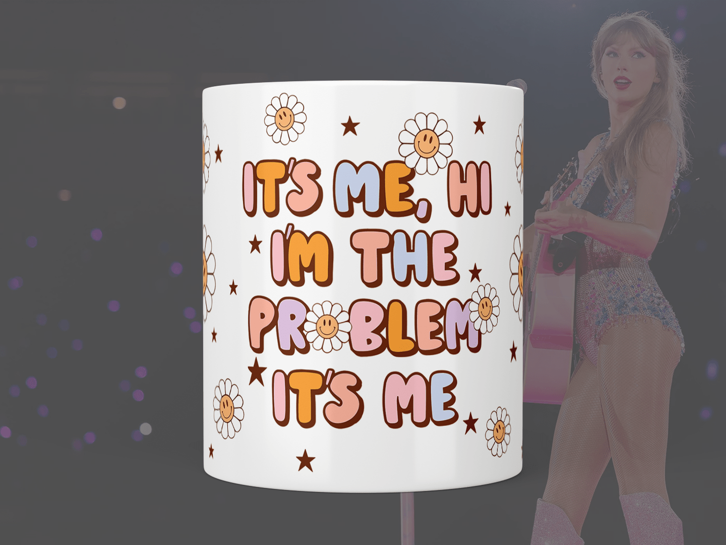 Taylor Swift Anti Hero Mug - 'It's Me, Hi, I'm The Problem' Lyrics Coffee Cup - Perfect Gift for Swifties & Music Fans - Office, Home & Coffee Shop Use