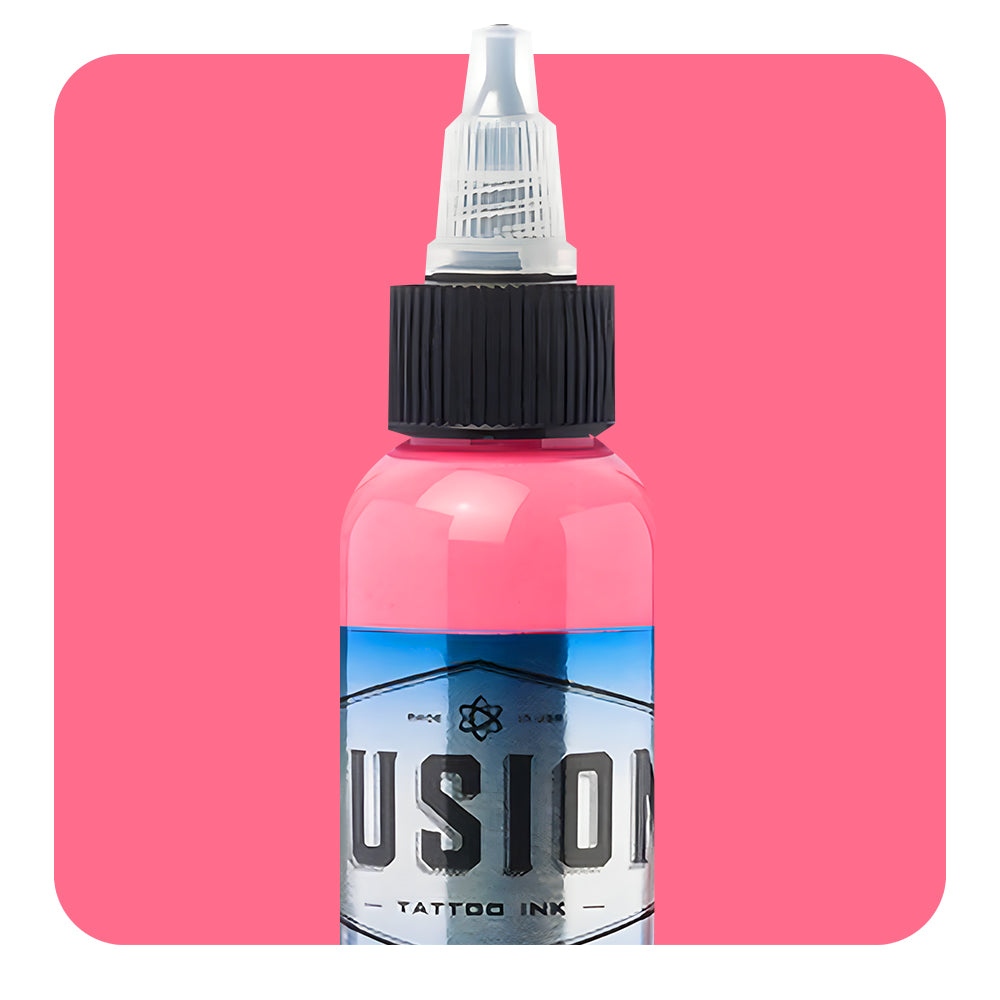 Premium Fusion Tattoo Ink - Bubblegum Pink Color - Professional Tattoo Supplies for Artists (1oz/2oz/4oz) - Perfect for Fine Line Work, Color Blending & Permanent Makeup