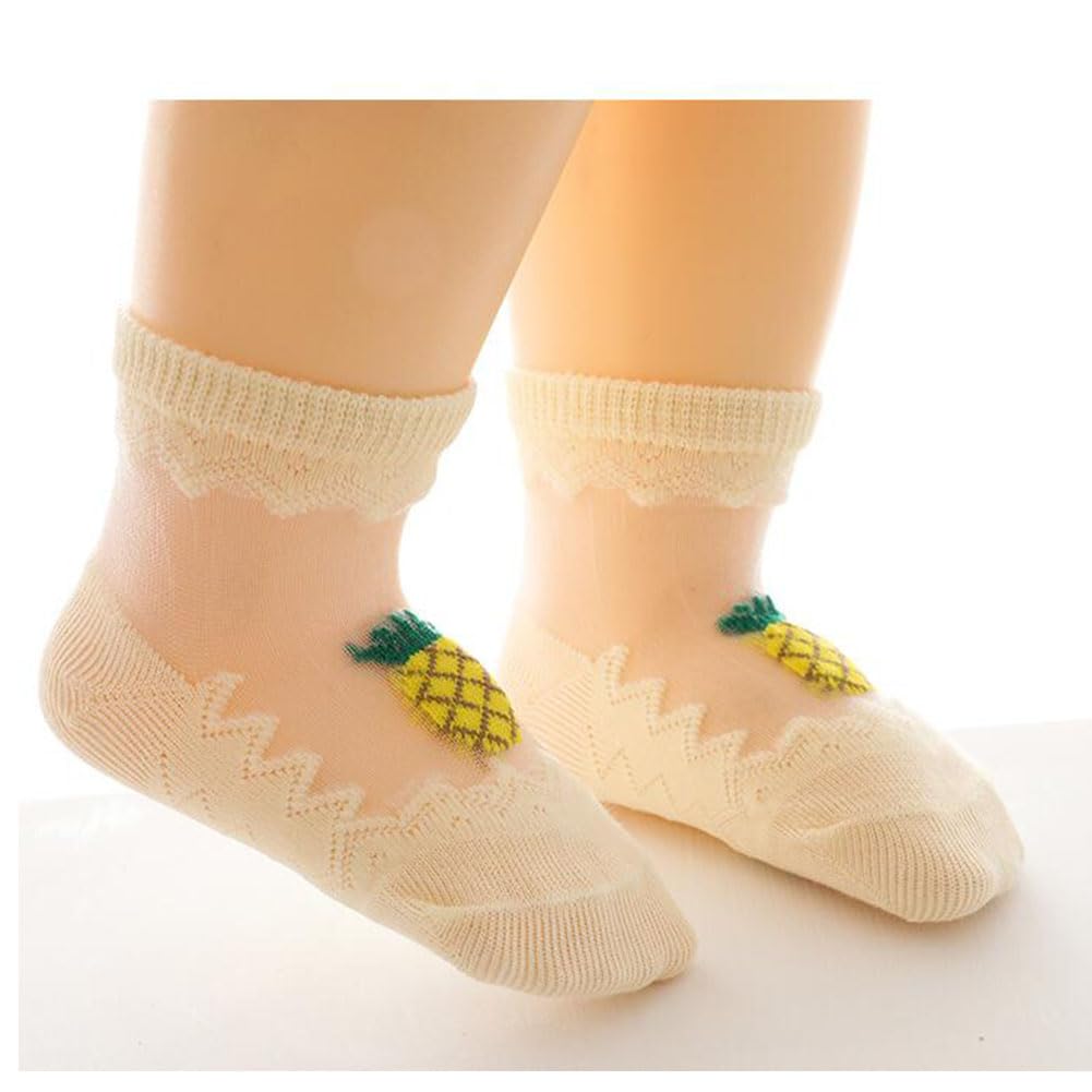 Girls No Show Ankle Socks with Bowknot - Breathable Mesh Summer Socks for Toddlers & Kids - Ultra Thin Lace Trim Socks for School, Play & Everyday Comfort