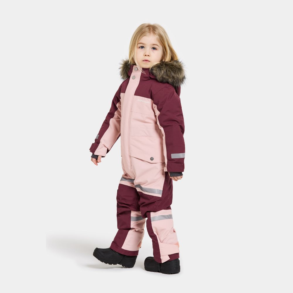 Didriksons Bjarven III Kids Snowsuit - Waterproof Winter Jacket & Pants Set for Boys & Girls, Dusty Pink - Perfect for Snow Play, Skiing & Outdoor Activities
