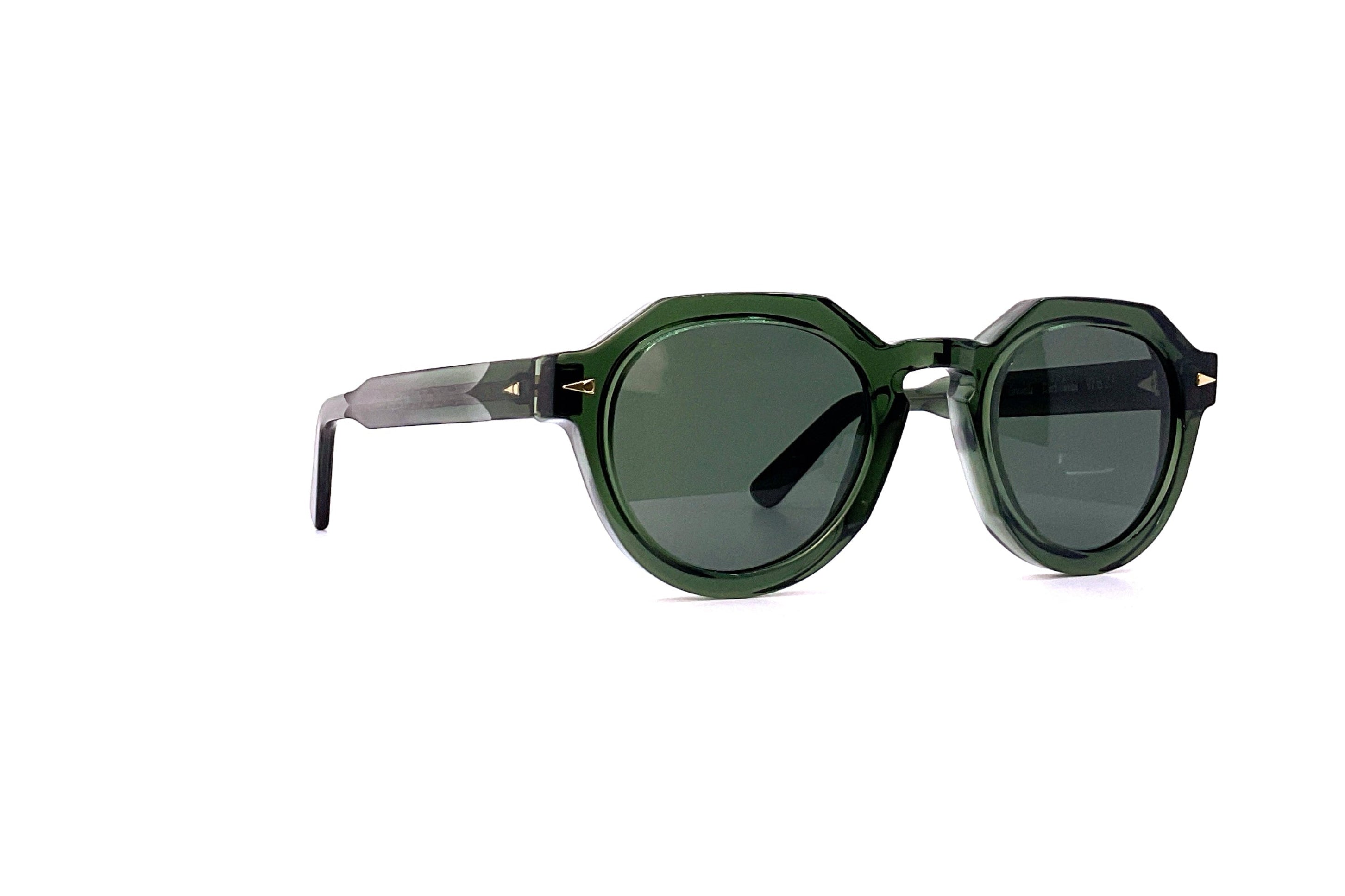 Ahlem Grenelle Sunglasses - Dark Green Polarized Lenses for UV Protection - Perfect for Outdoor Activities, Travel & Fashion