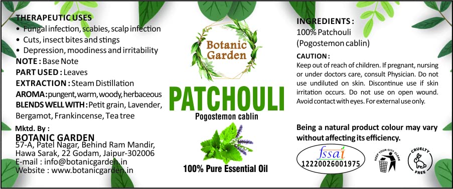 100% Pure Undiluted Patchouli Essential Oil for Relaxation, Sleep & Stress Relief - Natural Aromatherapy Oil for Skin Care, Hair Growth & Massage (10ml) - Perfect for Diffusers, Bath & DIY Beauty Products