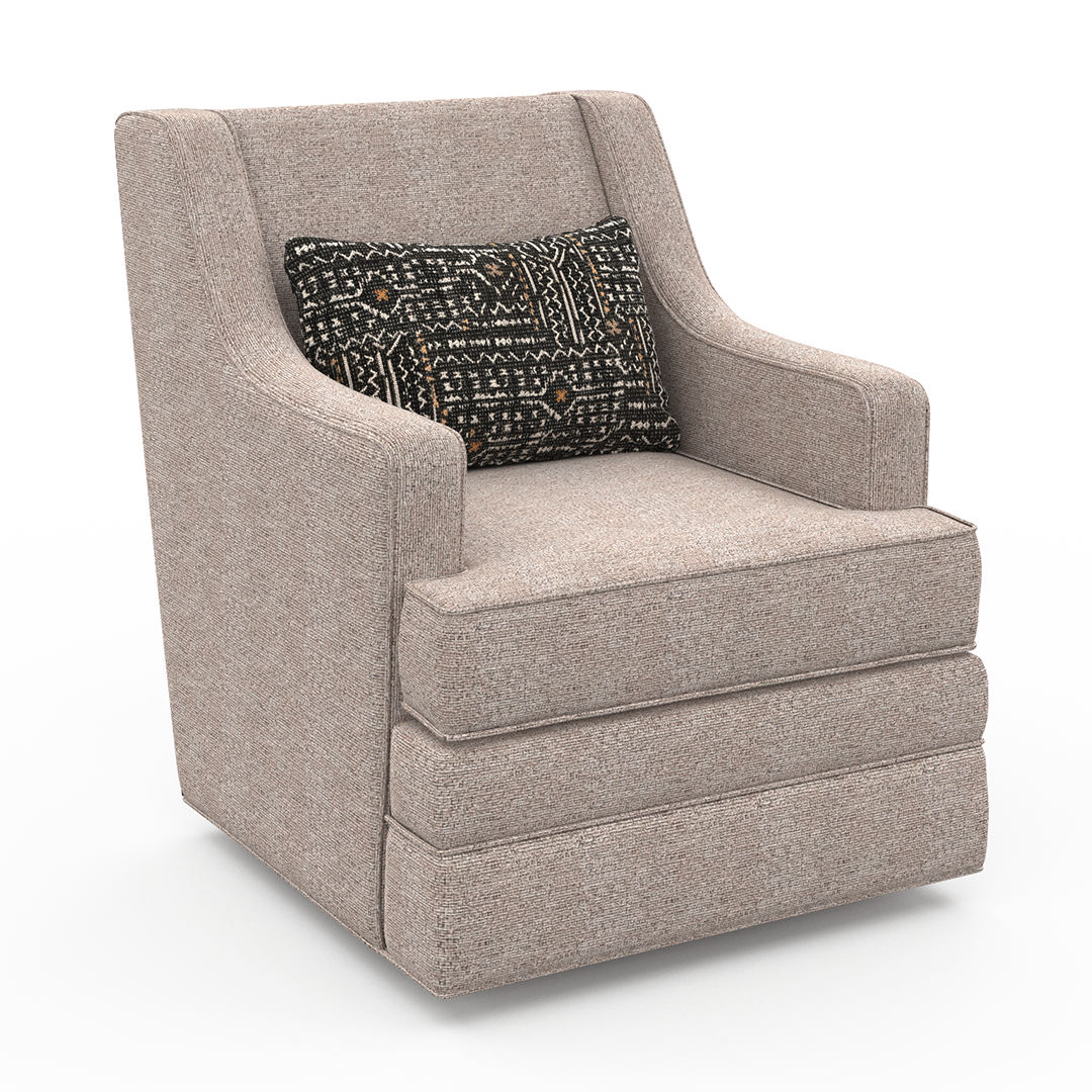 Regan Swivel Glider Chair - 360 Degree Rotating Recliner with Ottoman - Modern Accent Chair for Living Room, Bedroom & Office - Perfect for Relaxing, Reading & Lounging